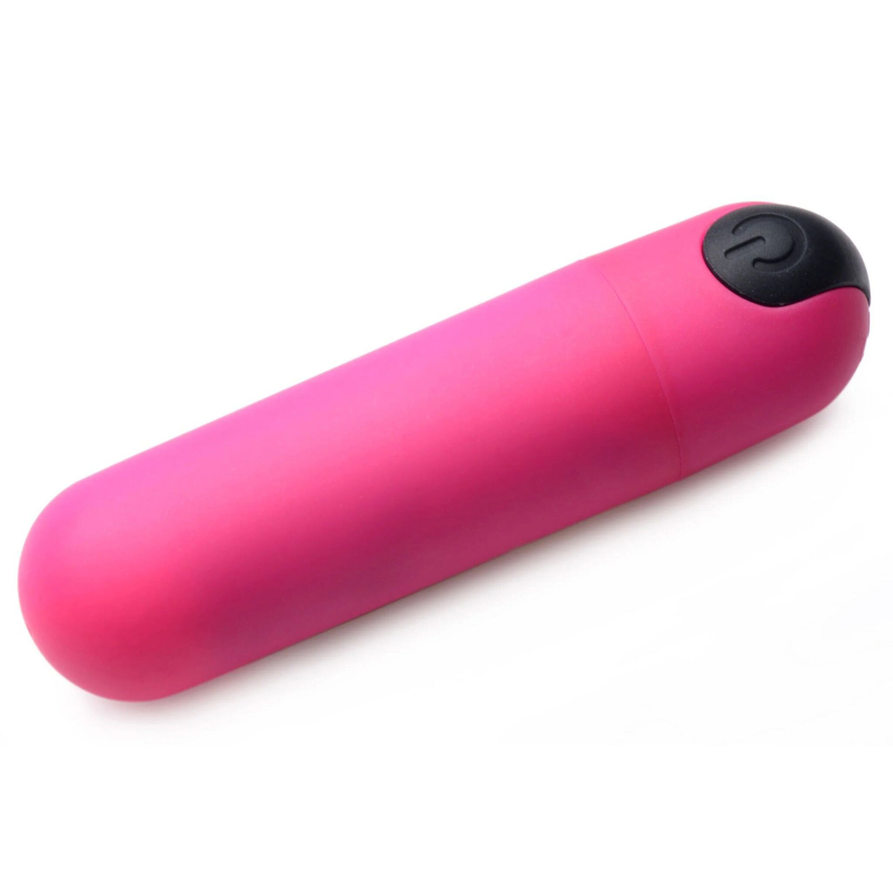 Розовая вибропуля с пультом ДУ 21X Vibrating Bullet with Remote Control (Цвет: розовый)