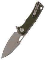 Нож складной GhostBlade Polter, сталь D2, 58-62 HRC, Spear-point, рукоять G10 оливковая, замок Liner lock, флиппер 107 г