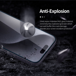Защитное стекло с прозрачными рамками от Nillkin для iPhone 15 Pro, серия H+Pro Anti-Explosion Glass Screen Protector