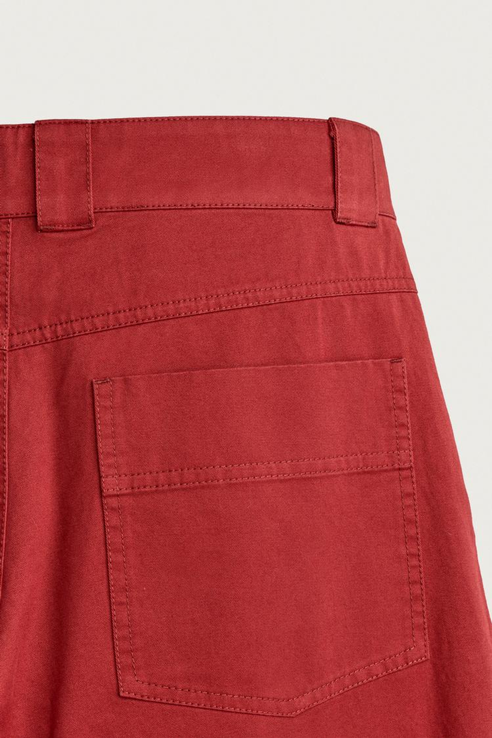 ZARA БРЮКИ WIDE-LEG СО СКЛАДКАМИ, КРАСНЫЙ