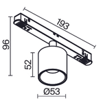 Магнитный трековый светильник Maytoni Alfa S TR132-4-7W-DS-B