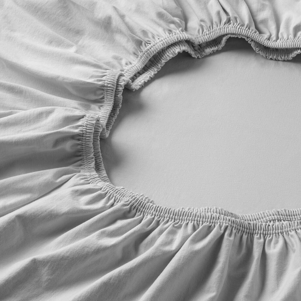 Простыня на резинке 150x200 Estella 820 silber серая