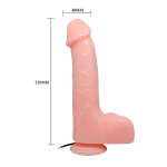 Телесный вибратор с проводным пультом 22см Baile Barbara BW-008074ZSY