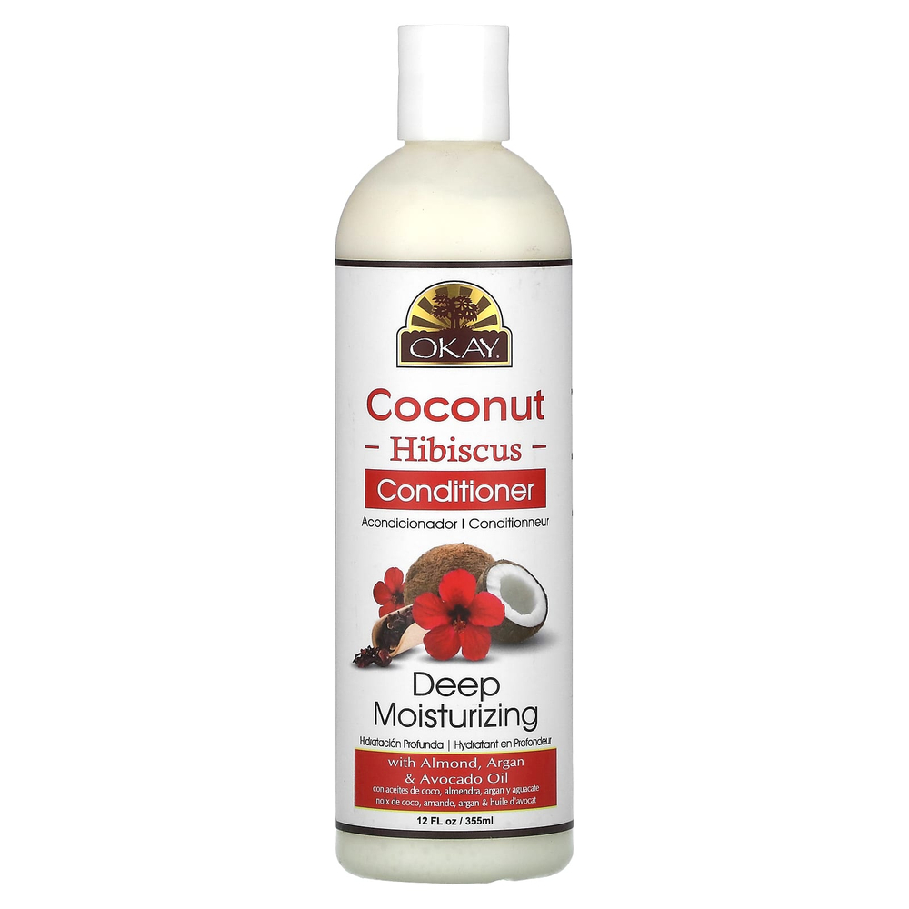 Okay Pure Naturals, Кондиционер, кокос и гибискус, 355 мл (12 жидк. унц.)