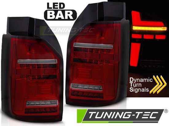 Тюнинг фонари LED BAR RED SMOKE SEQ для VW T6/T6.1