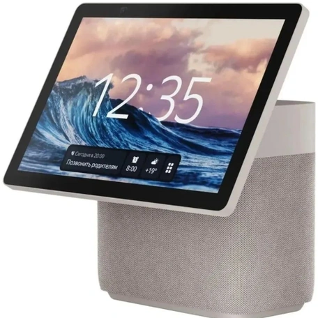 Умная колонка Яндекс Станция Дуо Макс с Алисой на YandexGPT, бежевый, с Zigbee