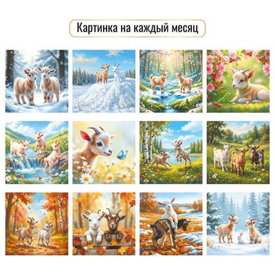 Календарь на скрепке с курсором 230х230 2027 "Символ года" 10276 (Квадра)