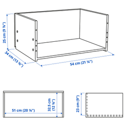 IKEA BESTÅ  (ИКЕА БЕСТО)  -  Рама ящика - имитация беленого дуба 60x25x40 см