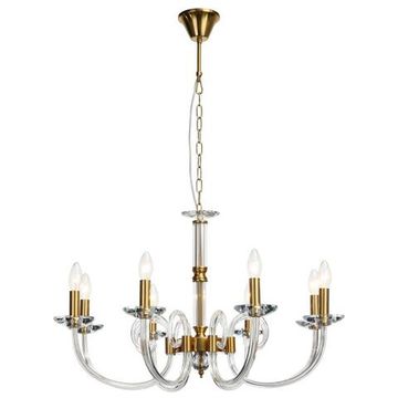 Люстра подвесная 8*Е14 1050/03/08P бронза Glass Stilfort