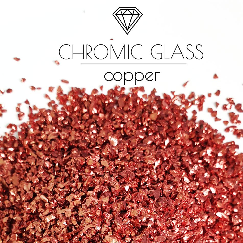 Стеклянная крошка Chromic Glass, Copper, 100гр