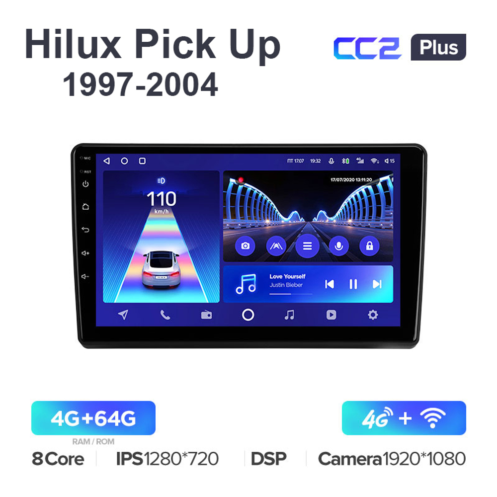 Teyes CC2 Plus 9"для Toyota Hilux Pick Up 1997-2004
