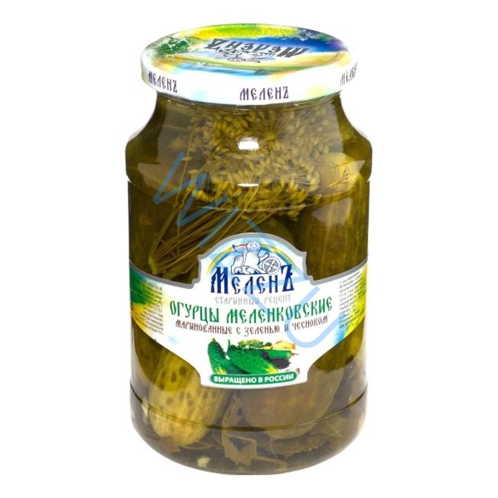 Огурчики марин. с зеленью и чесноком