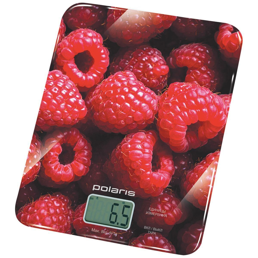 Весы кухонные электронные, Polaris, PKS 0832DG Raspberry, платф, точн 1 г, до 8 кг, 005052