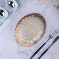 Салатник 365 мл 19*14,5 см h5 см для закусок Pearl Ammonite Shell Frutti di Mare P.L. [1]