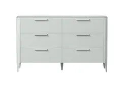 Комод Type oak 6 ящиков ширина 140 см (светло-серый)