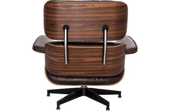 Кресло с оттоманкой Eames Lounge Premium, состаренная кожа
