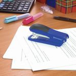 Степлер №24/6, 26/6 BRAUBERG "SX-39", до 25 листов, синий, 228591