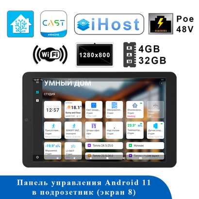 Панель управления Panel Pro Max 8″ Poe 48V