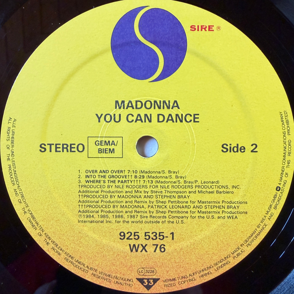 Madonna - You Can Dance (Европа 1987г.)