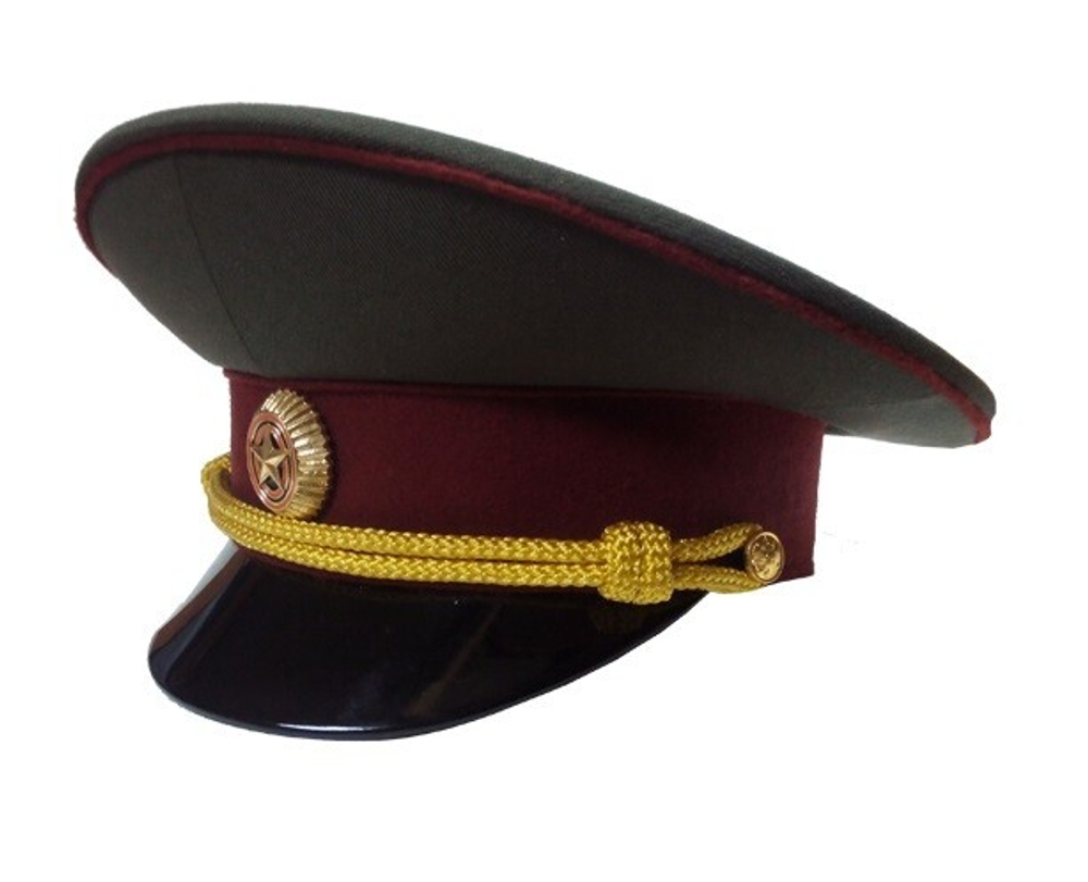 Фуражка ВС повседневная оливковая с краповым околышем