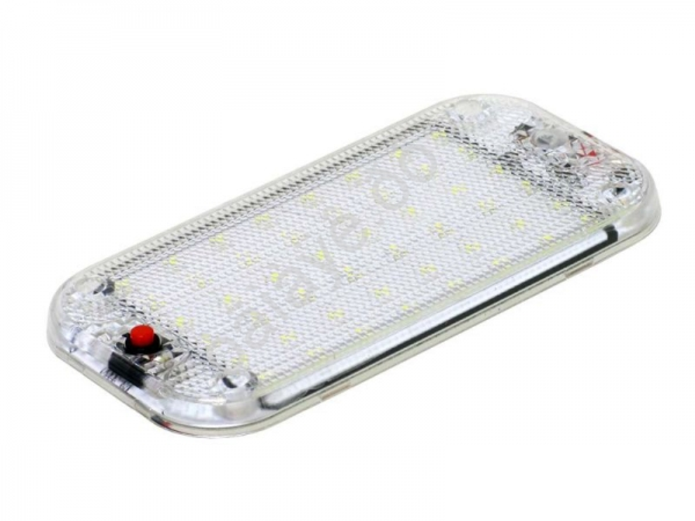 Плафон подсветки салона, овал прозрачный 12-85V  48smd (15*7,5см, 8W) 12481 CX05