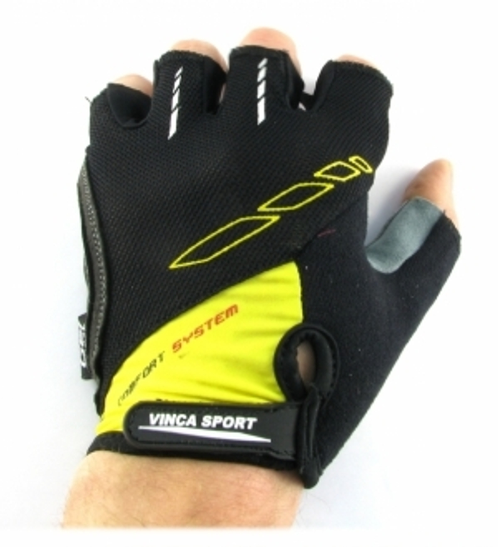Перчатки велосипедные VG 925 black/yellow размер L