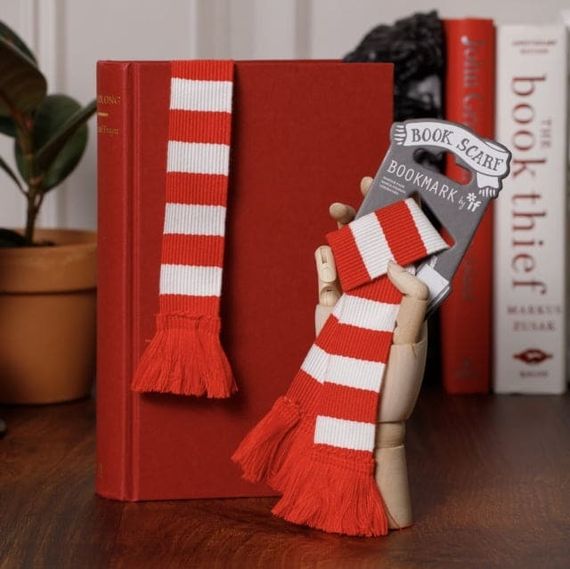 Əlfəcin \ Закладка \ Book Scarf Bookmark - Red &amp; White