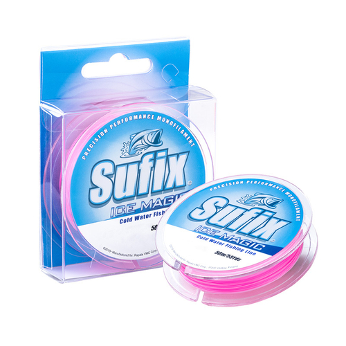 Леска зимняя SUFIX Ice Magic 50 м бело-розовая 0.245 мм 5.4 кг