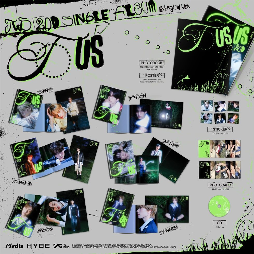 (ПРЕДЗАКАЗ) Альбом TWS - TO US 2nd Single Album EVERGLOW RANDOM Version