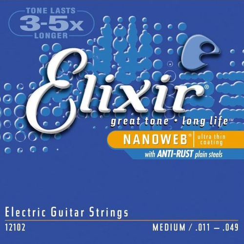 Elixir 12102 NanoWeb струны для электрогитары