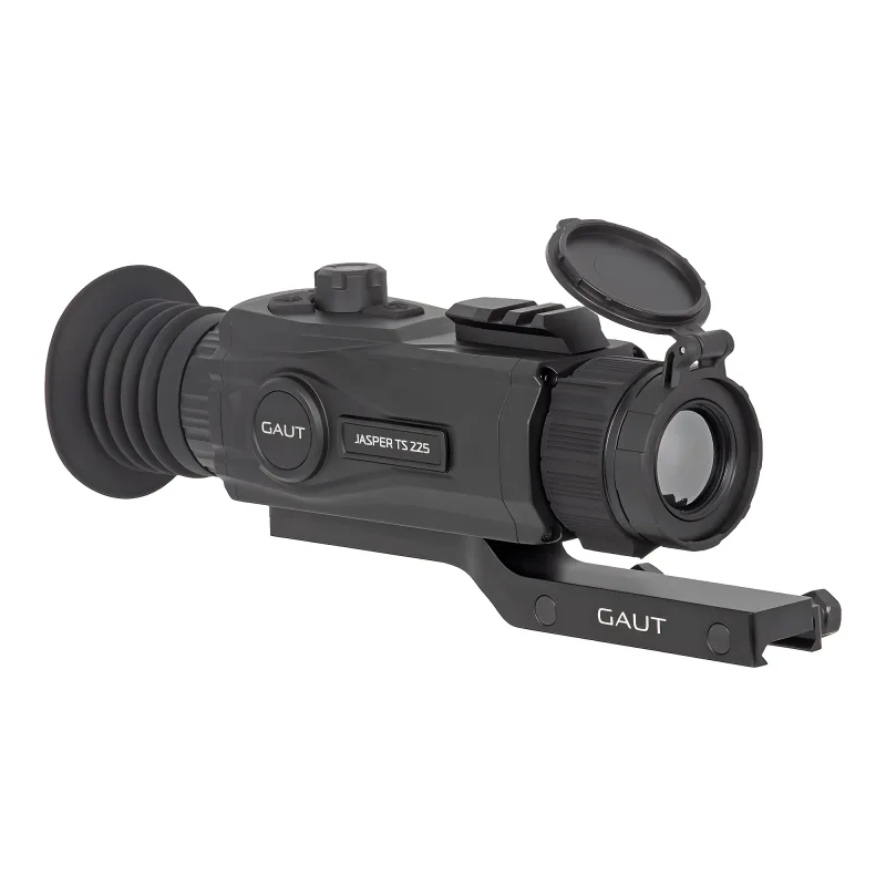 Прицел тепловизионный Gaut Jasper TS 225 256х192 AI 320x240 D25 - вид спереди справа, открытый объектив
