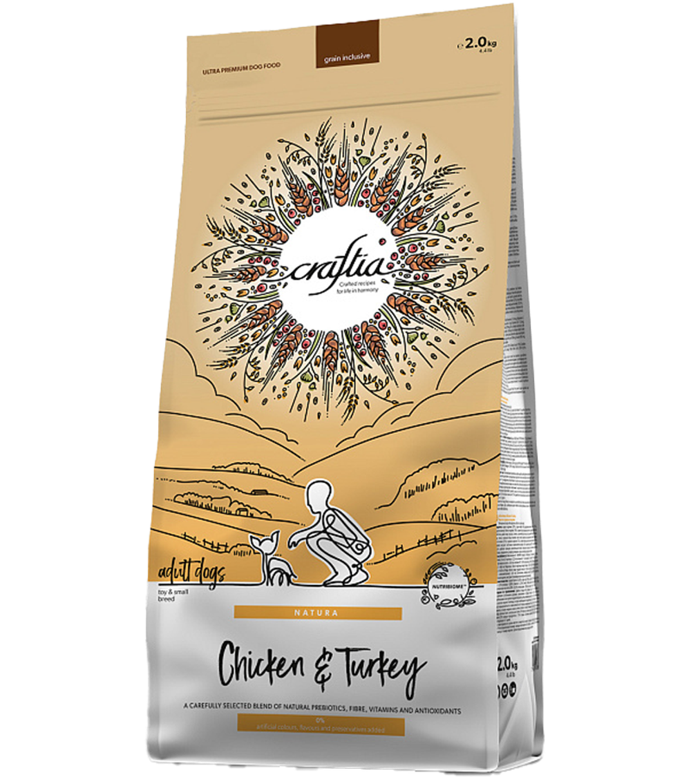 Craftia Natura Mini Adult Курица и Индейка 2кг.