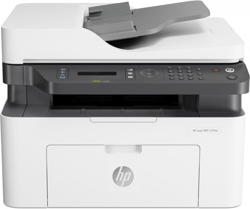МФУ лазерное HP Laser 137fnw (4ZB84A) A4 WiFi белый/серый