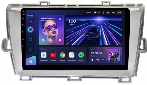 Магнитола для Toyota Prius 30 2009-2015 (левый руль, рамка серебро) - Teyes CC3 Android 10, Быстрая, CarPlay, SIM-слот