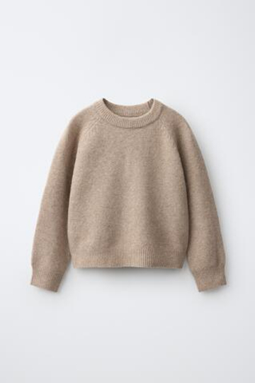 ZARA ОДНОТОННЫЙ СВИТЕР, РЫЖЕВАТО-КОРИЧНЕВЫЙ