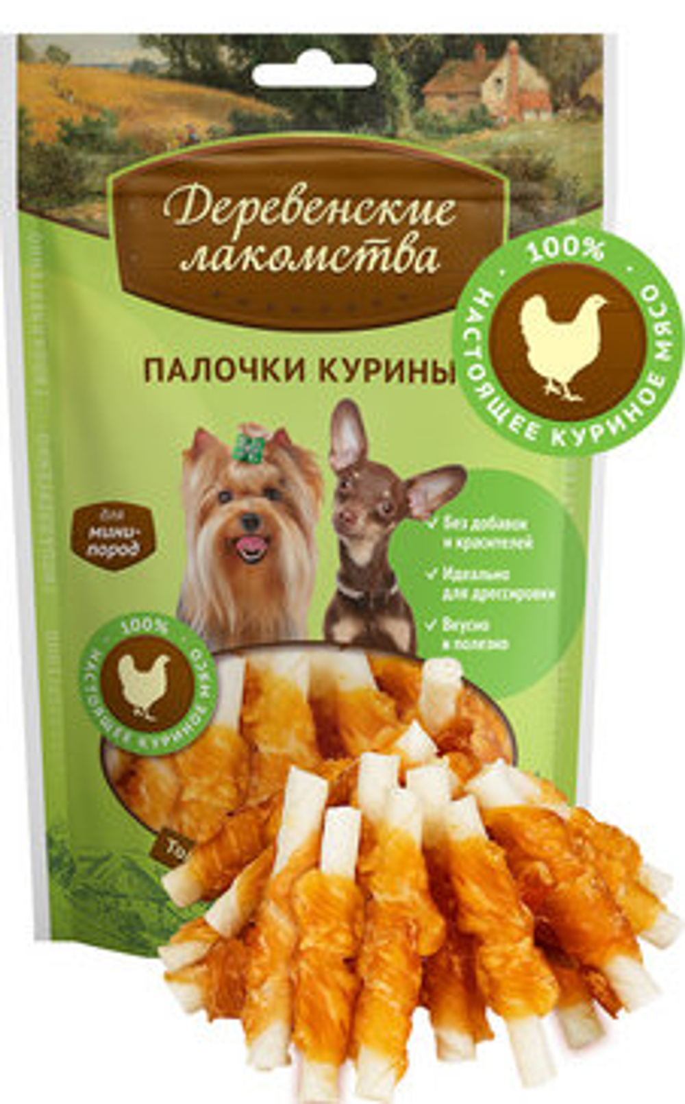 Деревенские лакомства для мини-пород палочки куриные 55 г