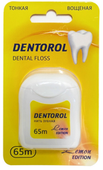Зубная нить Dentorol 65 м (лимон)