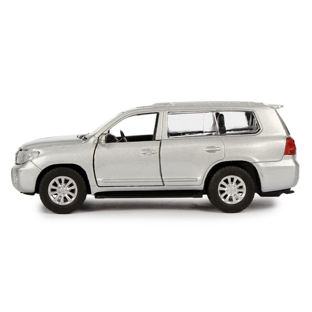 Модель ин. мет. "Toyota Land Cruiser" 12,5см, двери, серебристый, коробка CRUISER-13-SR (Технопарк)