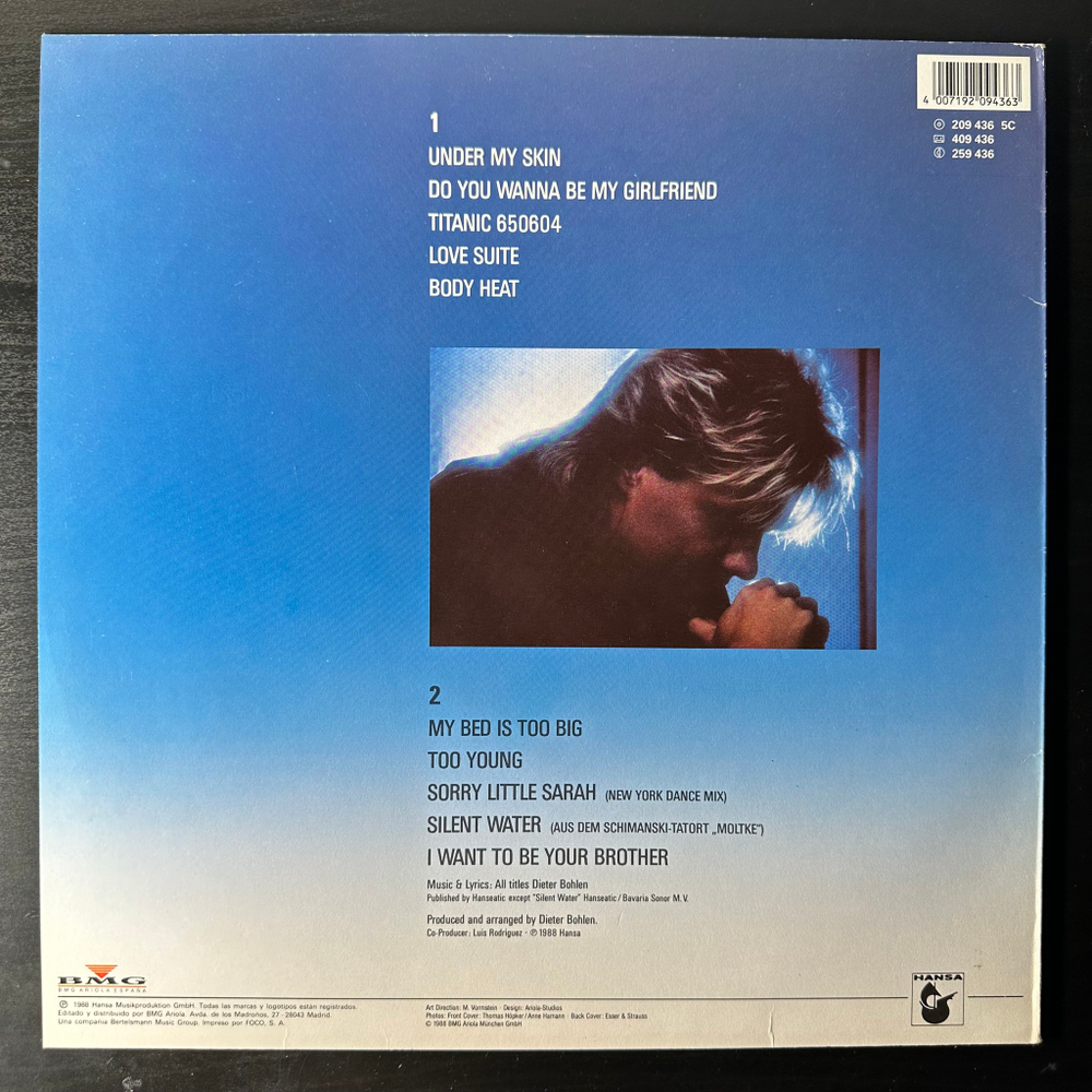 Blue System ‎– Body Heat (Испания 1988г.)