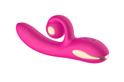 Силиконовый вибратор-кролик с функцией вращения SW3052-hot-pink