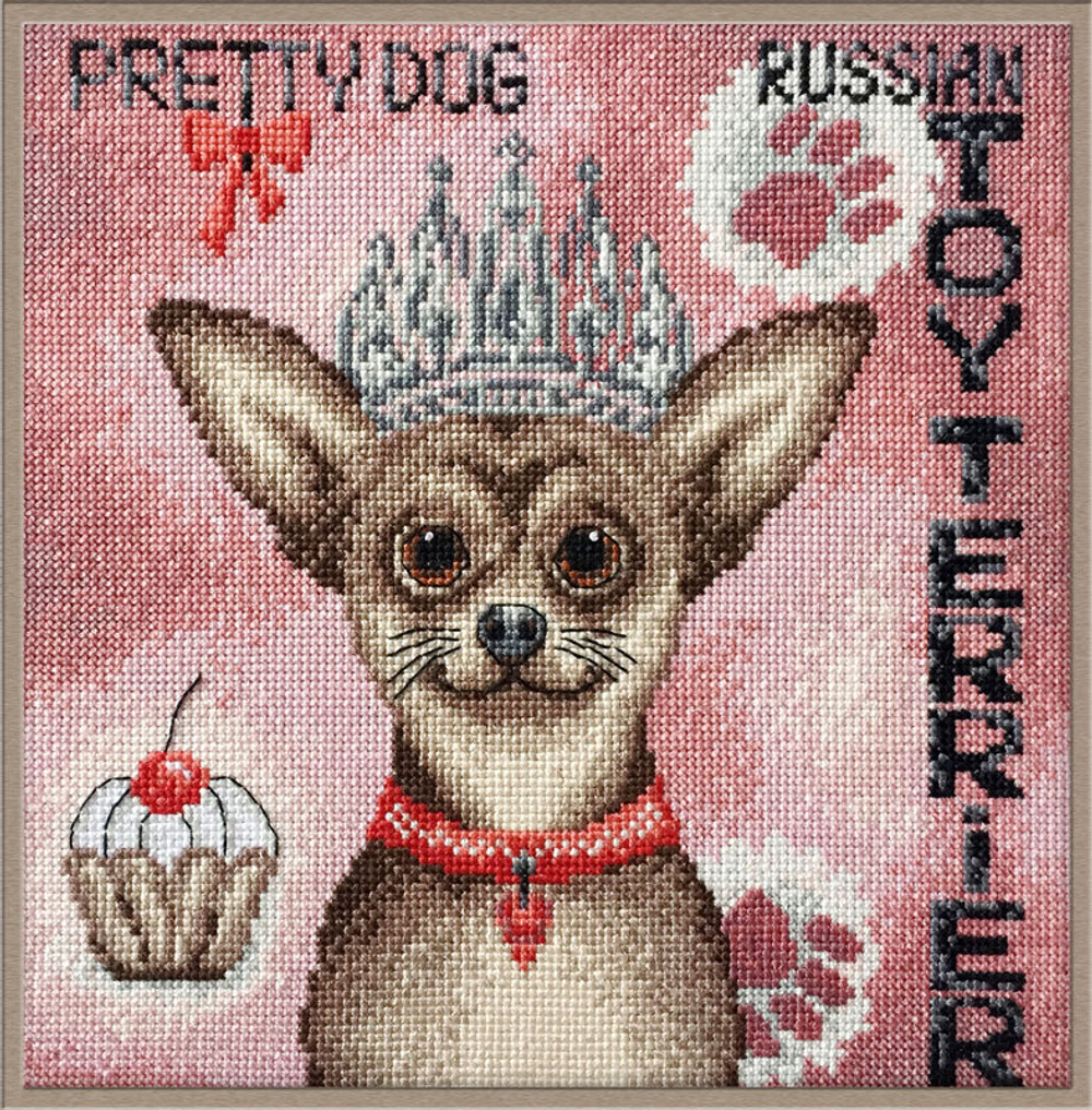 Набор для вышивания "Той терьер" 20 х 20 см (Основная)
