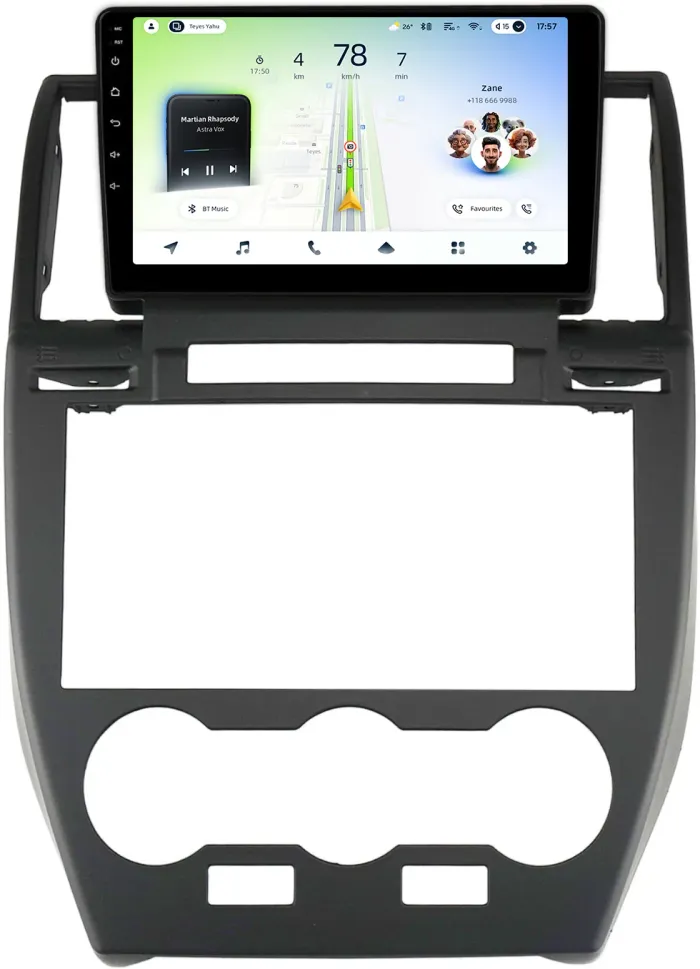 Магнитола для Land Rover Freelander 2 2007-2012 (монохром) - Teyes CC4L-DTS монитор 9" IPS, Android 14, Быстрая, Snapdragon 662, CarPlay, 4G SIM-слот