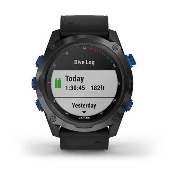 Умные часы - дайвинг компьютер Garmin Descent MK2i титановые с DLC-покрытием и черным ремешком