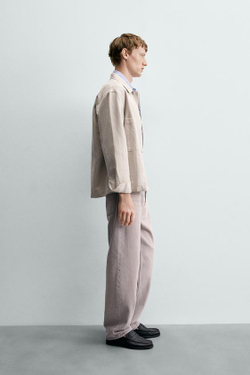 ZARA ДЖИНСЫ RELAXED ANKLE FIT, ГОЛУБОЙ
