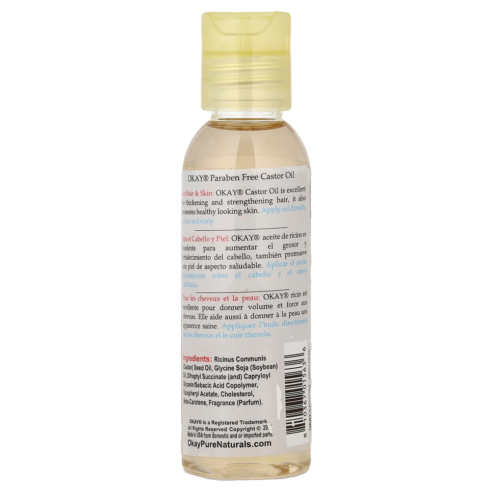 Okay Pure Naturals, Смешанное касторовое масло, 59 мл (2 жидк. унц.)