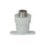 Угольник PP-R комбинированный белый Дн 20х1/2" НР с креплением PRO VALFEX 10121020-PRO