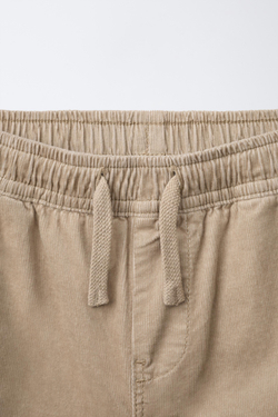 ZARA БРЮКИ BAGGY ИЗ ТОНКОГО ВЕЛЬВЕТА, ЭКРЮ