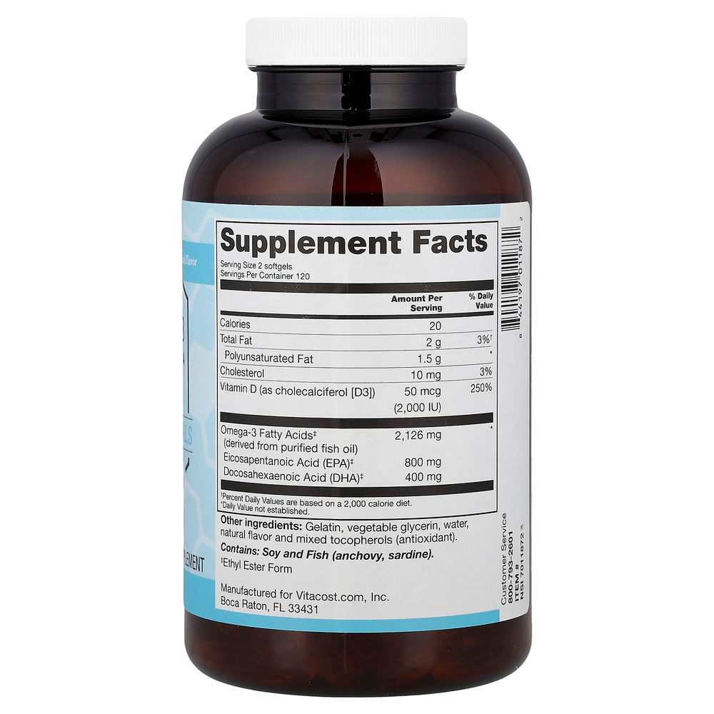 Vitacost, Synergy®, Mega EFA® + D3, 240 Softgels