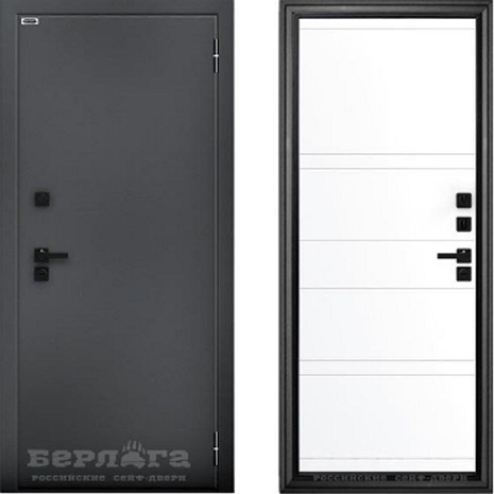 СЕЙФ-ДВЕРЬ БЕРЛОГА 3К Термо Марвин Букле графит/Эмалит арктик