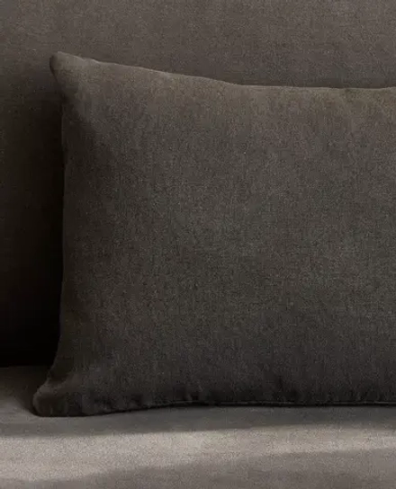 ZARA HOME ЛЬНЯНАЯ НАВОЛОЧКА ДЛЯ ДЕКОРАТИВНОЙ ПОДУШКИ, СЕРЫЙ